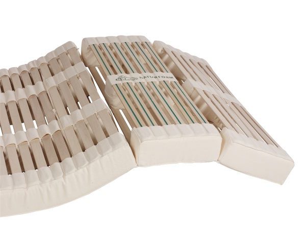 The Naturform sleeping system features variable shoulder drop.